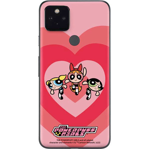 Cartoon Network Powerpuff Girls Hearts Google Pixel 5a Skin